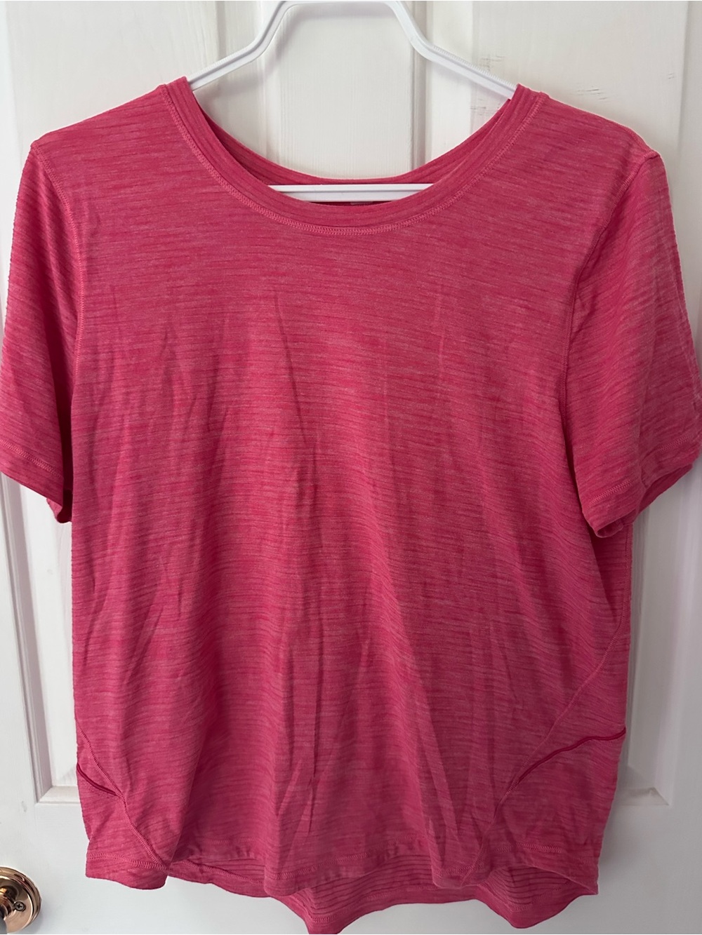 Lululemon Women's Pink Slub Short-Sleeve Tee